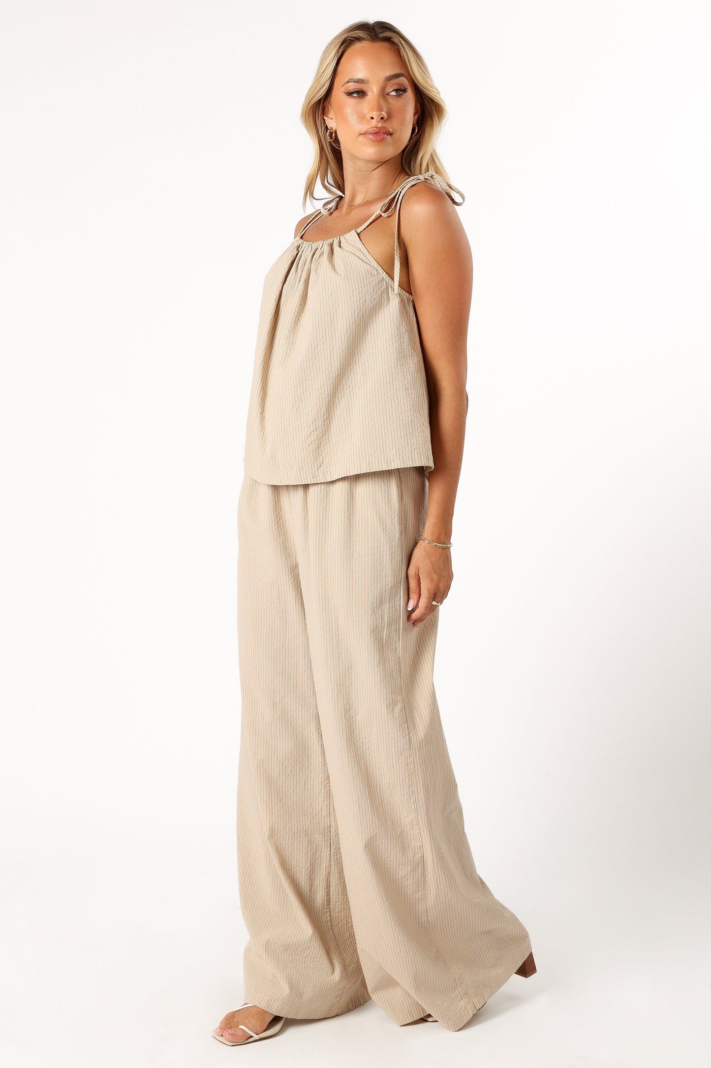 Savanna Striped Pants - Apricot