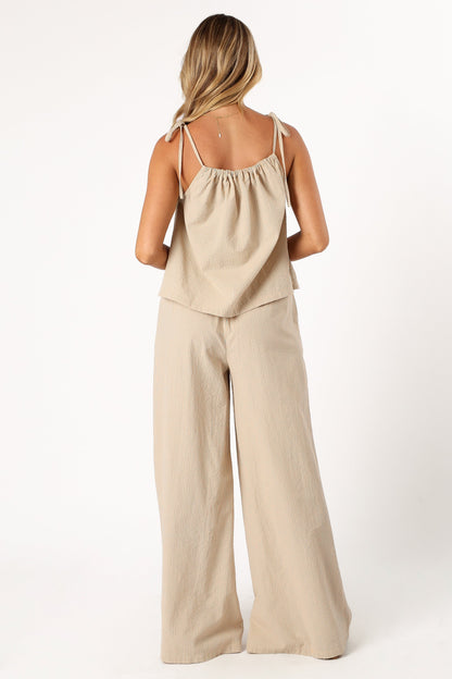 Savanna Striped Pants - Apricot