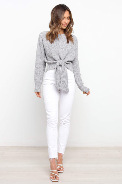 Captivate Knit Sweater - Grey