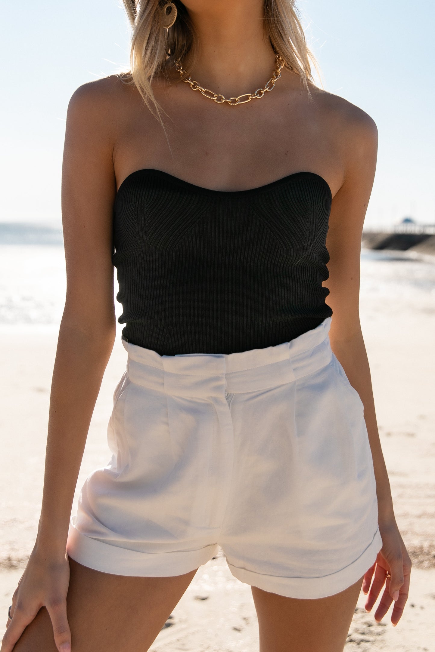 Nina Strapless Top - Black